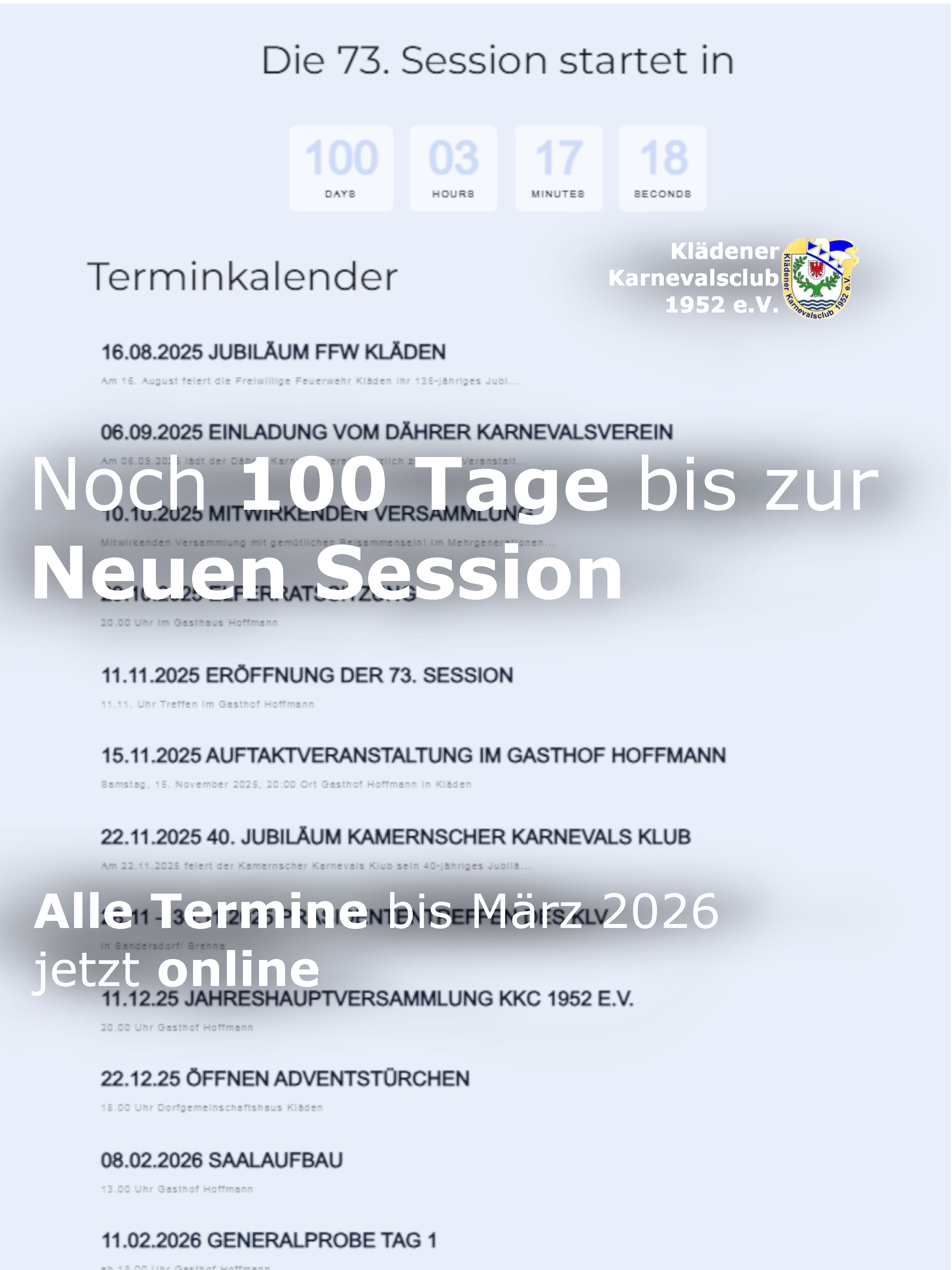 Noch 100 Tage bis zur 73. Session
