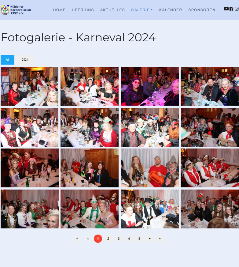 Die Fotogalerie vom letzten Karneval ist verfügbar